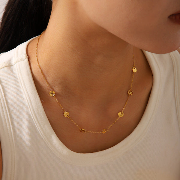 IG Style Chain Geometric Stainless Steel Electroplating Necklaces