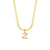 Fashion Letter Number Text Stainless Steel 18K Gold Plated Necklaces