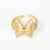 Moderate Luxury Women Fan-Shape Square Heart Circle Gold Plated Copper Rings