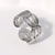 Vintage Open Ring Retro Stripe Geometric Stainless Steel Electroplating Rings