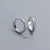 925 Sterling Silver Minimalist Round Geometric Silver Earrings