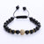 Retro Unisex Vintage Crown Geometric Agate Electroplating Beaded Bracelets