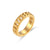 Women Fashion Circle Geometric Stainless Steel 18K Gold Plated Rings