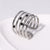 Open Ring Minimalist Stripe Geometric Stainless Steel Electroplating Rings