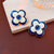 Fashion Flower Geometric Alloy Electroplating Earrings