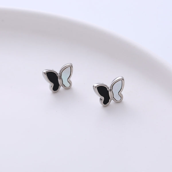 Rustic Women Butterfly Titanium Steel Earrings