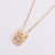 Women Korean Geometric Metal Rainbow Zodiac Sign Stainless Steel Gold Plating Pendants