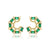 Circle Geometric Zircon Zircon Inlay Earrings