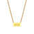 Minimalist Number Text Letter Stainless Steel 18K Gold Plated Necklaces