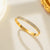 Minimalist Gypsophila Stainless Steel 18K Gold Plated Bangles