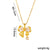 Bowknot Titanium Steel 18K Gold Plated Necklaces