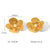 IG Style Pattern Pearl Geometric Flower Stainless Steel Electroplating Earrings