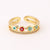 IG Style Women Diamond Metal Eye Copper Electroplating Rings