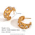 Fashion Circle Geometric Stainless Steel 18K Gold Plated Earrings