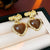 Luxurious Irregular Pleated Heart Geometric Heart Alloy Electroplating Earrings