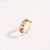 Moderate Luxury Women Circle Geometric Zircon Diamond Inlay Rings