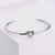 Japanese / Korean Women Metal Bowknot Stainless Steel Bangles