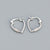 925 Sterling Silver Korean Heart Heart Silver Electroplating Stud Earrings