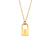 Fashion Letter Number Text Stainless Steel 18K Gold Plated Necklaces