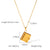 IG Style Square Heart Chain Geometric Stainless Steel Electroplating Necklaces