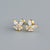 925 Sterling Silver Cute & Edgy Butterfly Bowknot Silver Diamond Inlay Stud Earrings