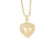 Fashion Heart Copper Diamond Inlay Pendants