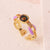 Niche Unisex Eye Geometric Resin Oil Dripping Electroplating Rings