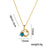 Round Geometric Titanium Steel 18K Gold Plated Necklaces