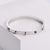 Women Korean Metal Diamond Stainless Steel Bangles