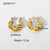 IG Style Twisted Geometric Stainless Steel 18K Gold Plated Earrings