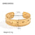 Women IG Style Ellipse Geometric Stainless Steel 18K Gold Plated Bracelets