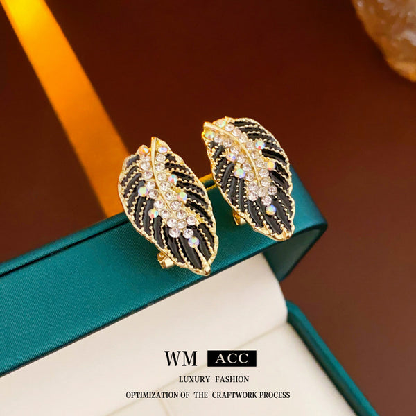 Retro Vintage Leaf Leaf Alloy Electroplating Earrings