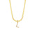 Fashion Letter Number Text Stainless Steel 18K Gold Plated Necklaces