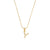 Fashion Letter Number Text Stainless Steel 18K Gold Plated Necklaces