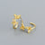 925 Sterling Silver Moderate Luxury Butterfly Chinese Zodiac Animal Silver Diamond Inlay Stud Earrings