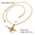 IG Style Cross Geometric Stainless Steel 18K Gold Plated Necklaces