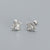 925 Sterling Silver Stripe Geometric Silver Electroplating Stud Earrings