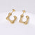 Luxurious Irregular Stainless Steel Electroplating Stud Earrings