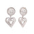 Fashion Heart Geometric Stainless Steel Electroplating Stud Earrings