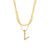 Fashion Letter Number Text Stainless Steel 18K Gold Plated Necklaces