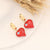 IG Style Eye Heart Stainless Steel Oil Dripping Earrings