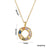 Niche Round Titanium Steel 18K Gold Plated Necklaces