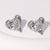 Minimalist Heart Stainless Steel Electroplating Stud Earrings