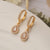 Minimalist Droplet Geometric Copper Drop Earrings