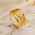 Minimalist Women Irregular Geometric Copper Electroplating Rings