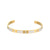 Fashion Ellipse Stainless Steel 18K Gold Plated Bangles