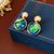 Luxurious Round Geometric Plastic Electroplating Earrings