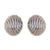 Fashion Ellipse Geometric Stainless Steel 18K Gold Plated Stud Earrings