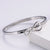 Fashion Women Diamond Heart Titanium Steel Electroplating Bangles