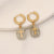 IG Style Cross Stainless Steel Electroplating Earrings